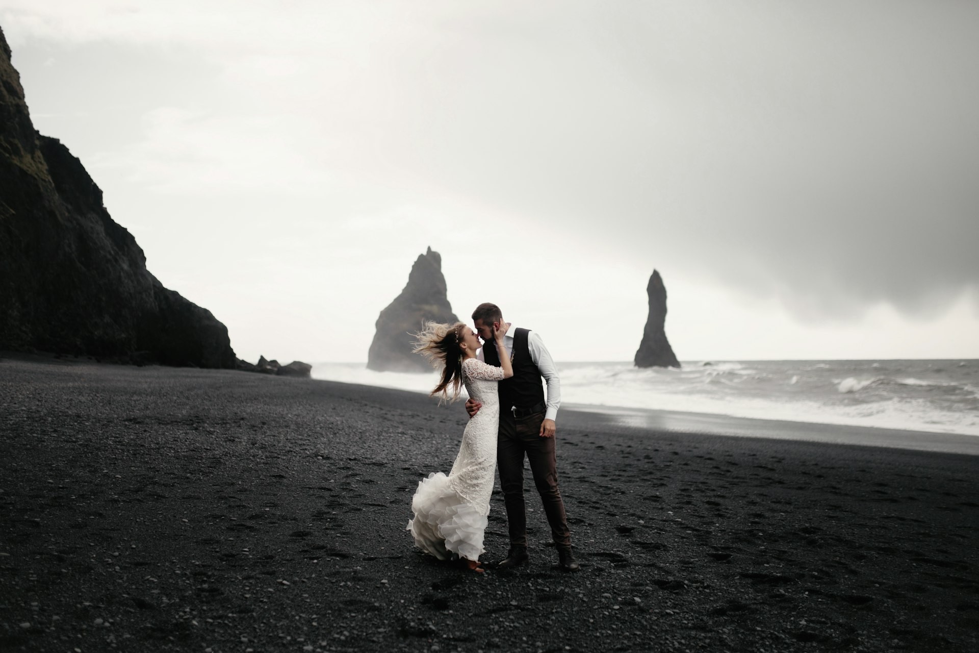 Honeymoon destination - romantic beach sunset
